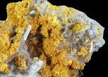 Orpiment With Barite Crystals - Peru #63799-2